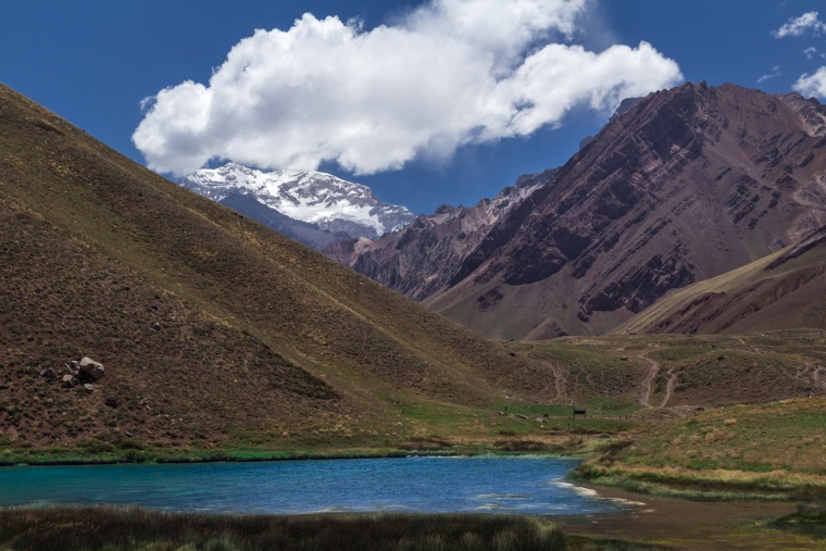 Expedice Aconcagua/ 1. část - Puente del Inca 2 800 m  -> Confluencia 3 400 m